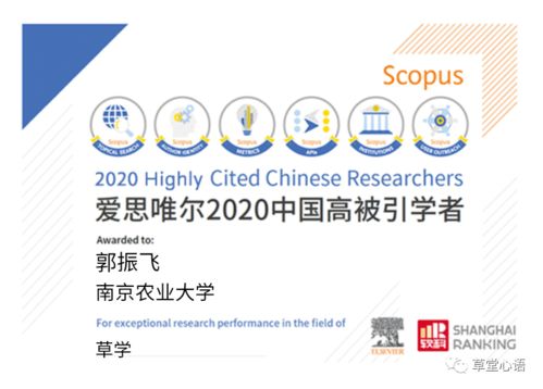 恭贺三贤登榜，共绘草学新篇——中国学者荣膺爱思唯尔2020高被引荣誉庆典活动策划